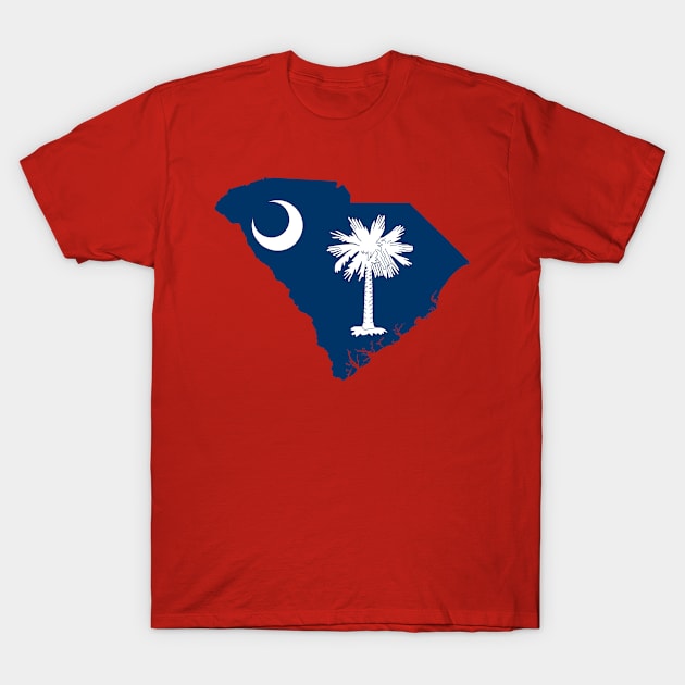 South Carolina Flag Map T-Shirt by Historia